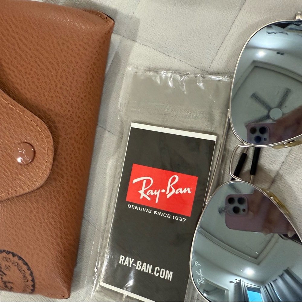 Ray-Ban rayban silver mirror 58 aviator